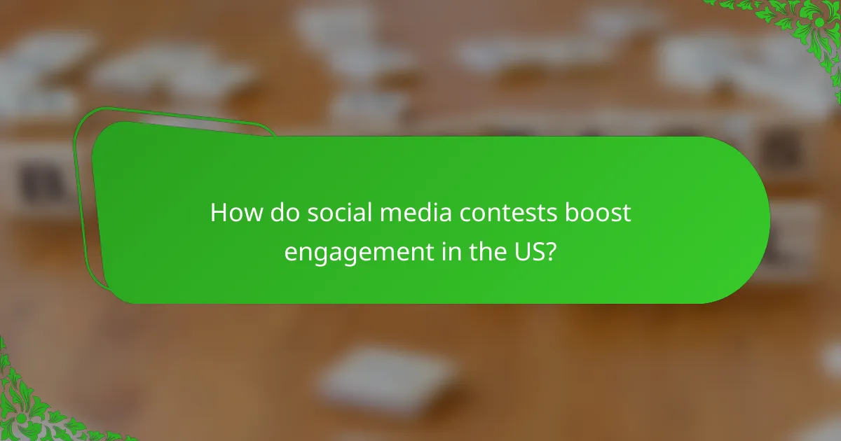 How do social media contests boost engagement in the US?