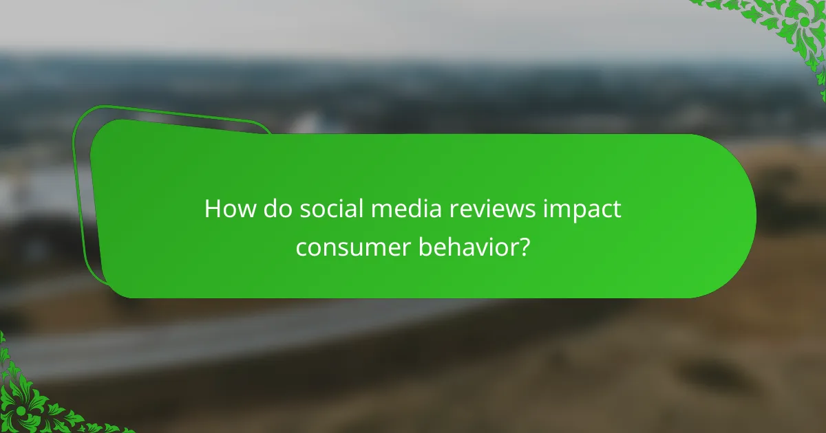 How do social media reviews impact consumer behavior?