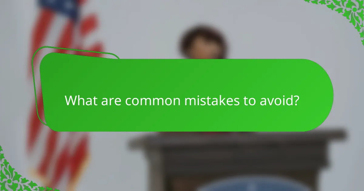 What are common mistakes to avoid?
